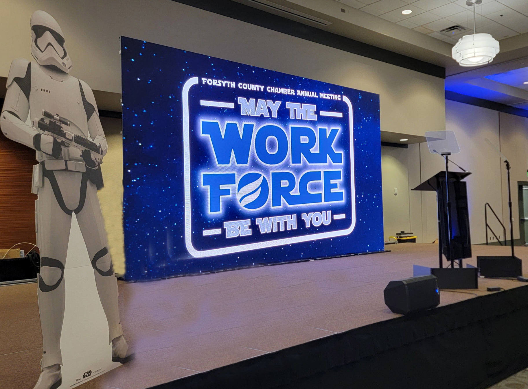 Professional LED screen event setup