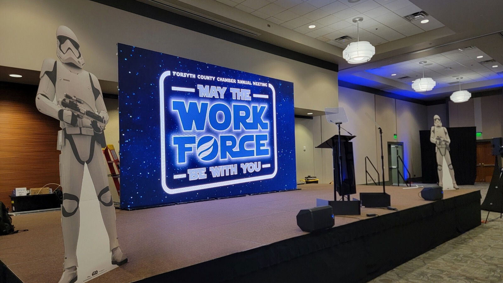 Sifi LED video wall event production example for Birmingham planners